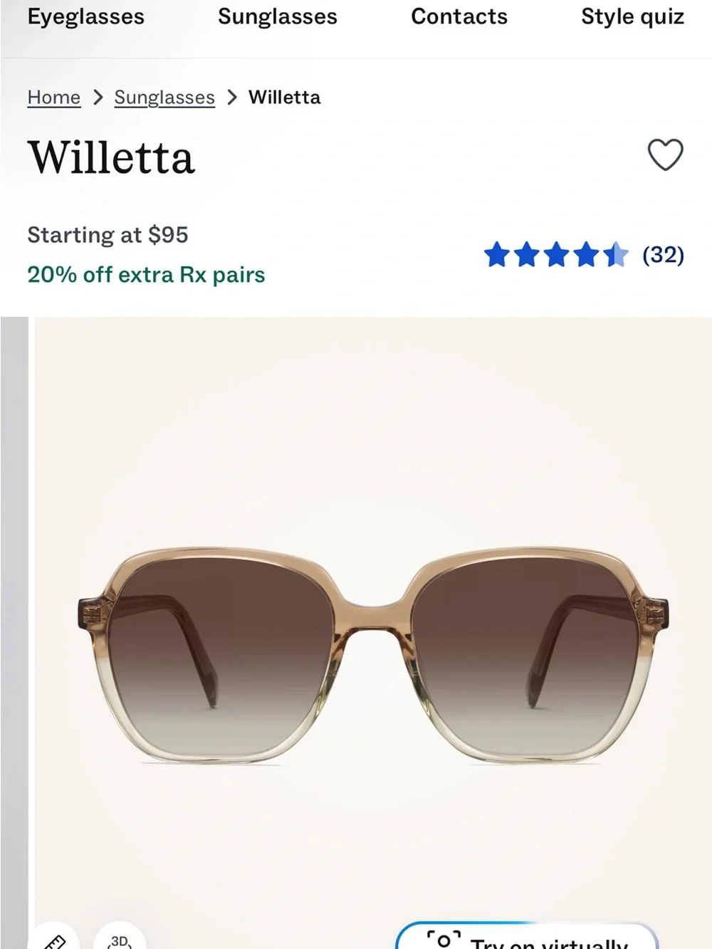 Oversized Sunglasses — Brown Gradient